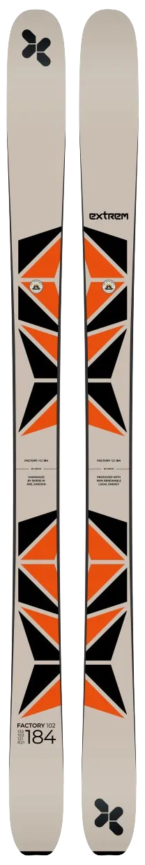 Picture of the Extrem Factory 102 skis.